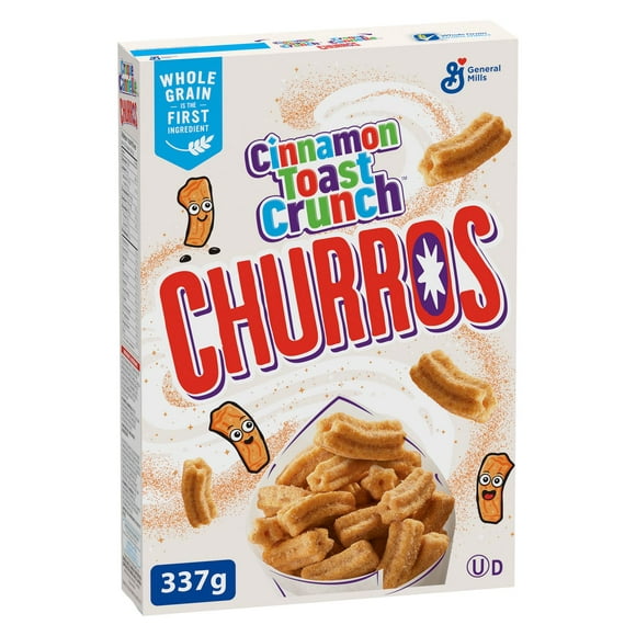 Croque Cannelle Churros, Céréales Pour le Petit-déjeuner, Grains Entiers, 337 g 337 g