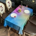 thumbnail image 2 of Rainbow Tie Dye Cloud Rectangle Tablecloth 60"x102",Waterproof Polyester Rectangle Table Cloth, Wipeable Spillproof Polyester Tablecloth for Dining, Camping, Indoor and Outdoor, 2 of 6
