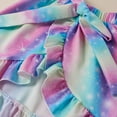 thumbnail image 5 of AURIGATE Baby Girl Clothes Skirt Toddler Baby Girls Suspender Tops+Rainbow Tie-Dyed Printed Ruffles Skirt Outfits, 5 of 5