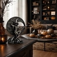 thumbnail image 6 of Halloween Resin Witch Figurines, Vintage Gothic Witch Desktop Decorations, Black Resin Statue for Bedside, Shelf, Mantel, 6 of 7