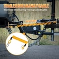 thumbnail image 3 of 4ft Breakaway Trailer Cable Trailer Brake Safety Cable Heavy Duty Stainless Steel Spring Towing Coiled Wire, Replacement Trailer Break Away Switch Safety Lanyard for RV Trailer Emergency Camper, 3 of 7