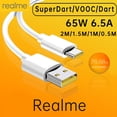 thumbnail image 2 of Realme Original Tipo C Cable Cables de teléfono 65w 80W 6.5A Carga súper rápida Super Dart Vooc Real Me 7 pro 8 8i 9pro 9i 6 X50 GT GT2 Tan Jianjun unisex, 2 of 2
