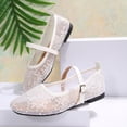 thumbnail image 4 of SuTry Women's Square Toe Lace Mary Jane Flats Adjustable Buckle Strap Sequin Embellished Breathable Mesh Comfortable Slip On Casual Walking Shoes(39), 4 of 8