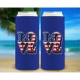 thumbnail image 6 of Fourth of July Accessories Love America Pop Art Royal Blue 2-Pack Ultra Slim Can Thermocoolers, 6 of 8