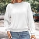 thumbnail image 3 of Ailaofu Womens Tops Trendy Dressy Casual Long Sleeve Crewneck Basic T Shirts Solid Loose Textured Blouses Outfits, 3 of 4