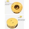 thumbnail image 4 of 2 calentadores de tetera de acero inoxidable cepillado con soporte dorado, 4 of 7