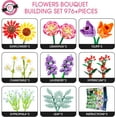 thumbnail image 3 of Wildflower Flowers Bouquet Building Set, Sunflower Flower Botanical Collection Building Toys for Adults And Kids, Home Decor Gift for Mother's Day, Valentine Day, Birthday, Christmas Day - 976PCS, 3 of 7