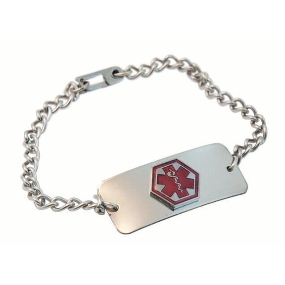 Emerg Alert Medical Alert Emergency ID Bracelet and Wallet Card - "Heart Patient"