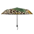 thumbnail image 2 of ALAZA Sunflower in Leopard UPF 50+ Compact Folding Umbrella for Rain Travel Umbrella Packable, 2 of 8