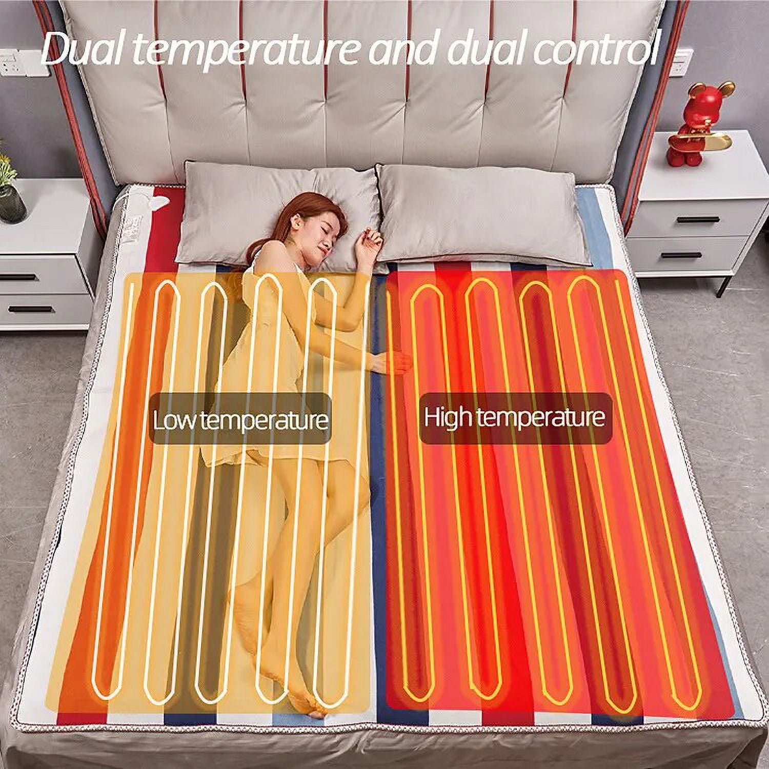 220 110V EU UK US Plug Electric Blankets For Beds King Queen Size With Timer Single Double Bed Electric Blanket Heater Winter