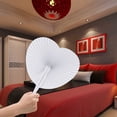 thumbnail image 4 of 48pcs Paper Heart Shape Fans Blank Handheld Folding Fan Party Favors for Wedding Festival, 4 of 9