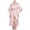 Pink, variant on Lkhaha Women Satin Long Robe Kimono Style Loungewear with Belt and Slit Black L