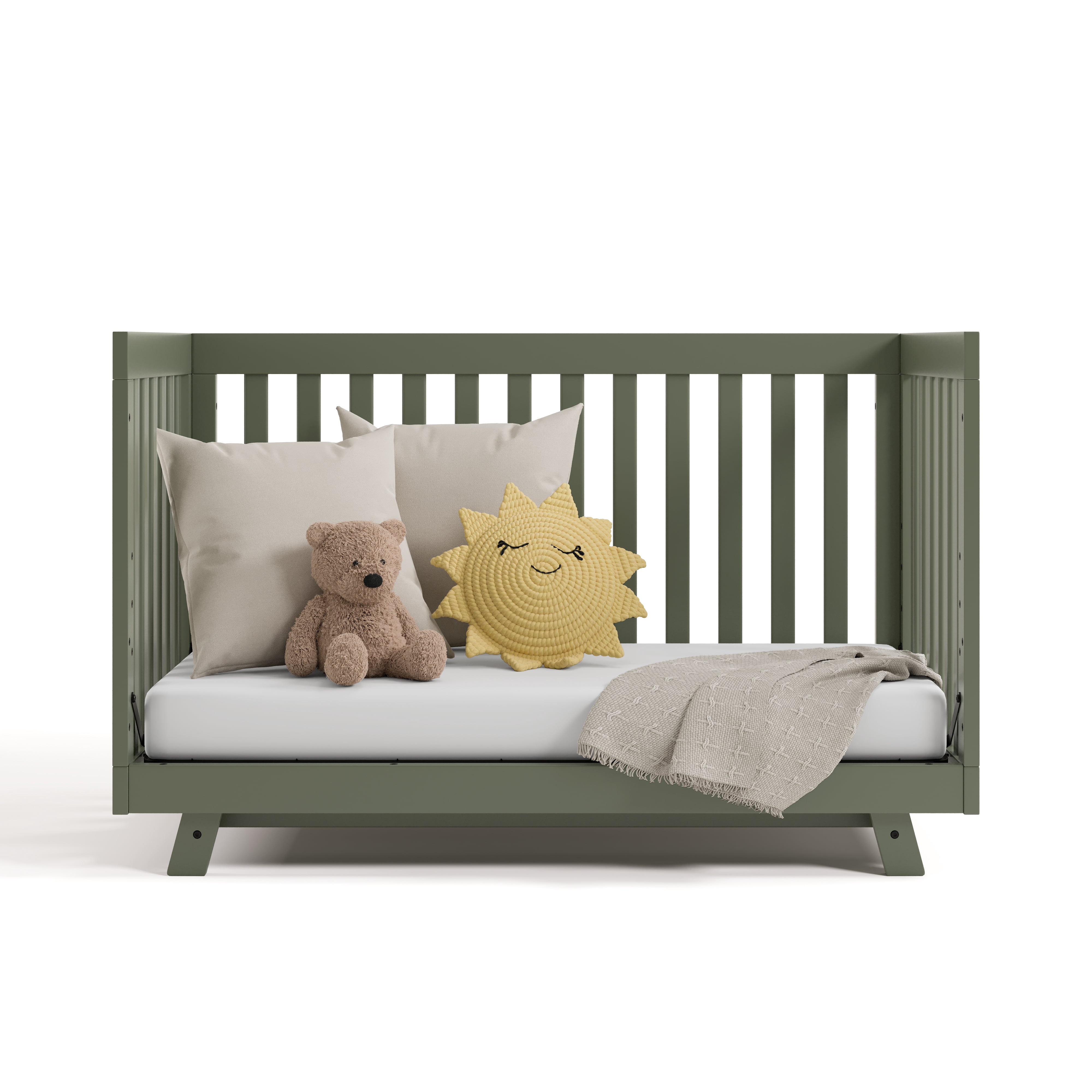 Storkcraft Beckett 3-in-1 Convertible Baby Crib, Olive