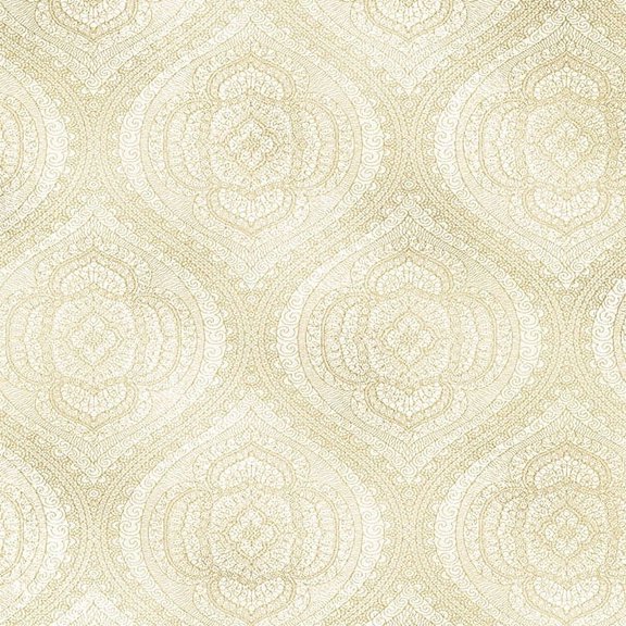 Kenneth James Zaida Champagne Paisley Damask Wallpaper