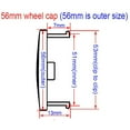thumbnail image 4 of 4pcs 56mm 60mm Dacia Logo Car Wheel Center Hub Cap Rim Refit Badge Covers Auto Decoration Emblem Sticker Styling Accessories, 4 of 5