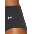 thumbnail image 6 of NIKE Women's Black Moderate Coverage Zip Pocket Wide Band Essential High Waisted Swimsuit Bottom XL, 6 of 10