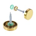 thumbnail image 7 of Uxcell Mirror Screws Decorative Cap Fasteners Cover Nails Electroplated Bright Golden 0.87" 12 Pcs, 7 of 7