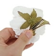 thumbnail image 4 of Unique Bargains 2 Pcs Hair Clip Grace Artificial Flower Peony Duckbill Clip White Gradient, 4 of 5