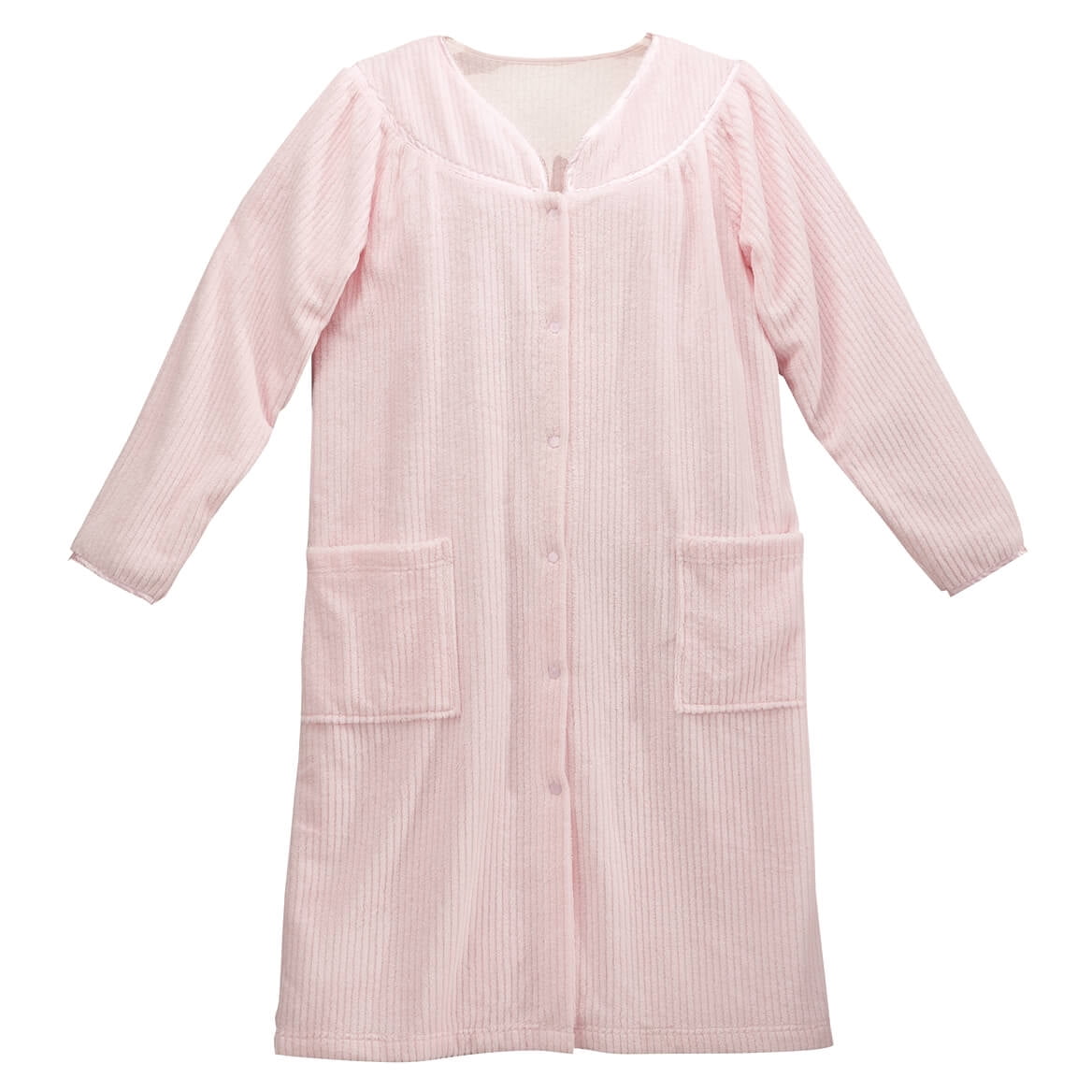 SnapFront Fleece Robe with Pockets by Sawyer CreekLGPink