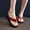 Red, variant on Nude Sandal Women's Summer Wedge Heel Flip Flops Sequin Slippers Beach Non-slip Shoes Gladiator Sandals Women on Clearance
