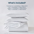 thumbnail image 6 of Sleep Zone 85gsm Luxury Plush Solid Microfiber Comforter Set, All Season Ultra Soft Bedding, Full White, 6 of 10