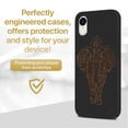 thumbnail image 2 of Wood phone case for iPhone XR compatible protective cell phone cover shockproof slim fit laser engraved Elephant Indian design Black wood case for Men & Women by CaseYard, 2 of 7