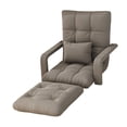 thumbnail image 1 of Sofá plegable perezoso Strade Fareast Limited Silla de suelo ajustable con reposabrazos Gris claro, 1 of 8