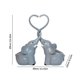 thumbnail image 3 of Conjunto de esculturas de animales Resina Corazón Decoración Pareja Elefante Artesanía para parejas amantes Wdftyju Libre de BPA, 3 of 3