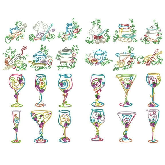 Cooking Tools Wine Cup Aesthetic Diary Travel Journal Paper Stickers Scrapbooking Stationery Sticker Flakes Art Supplies