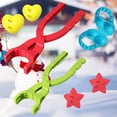 thumbnail image 4 of Clip para hacer bolas de nieve, juguete creativo para exteriores de invierno, herramienta de abrazadera de nieve para , adultos, juegos de regalo PentagramaCorazón2 en 1 Hugo  Clip para hacer bolas de nieve, 4 of 6