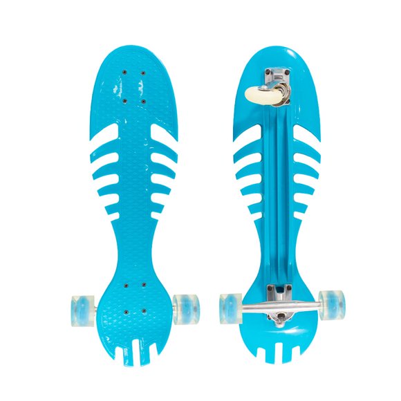 Patineta Para Niños Waveboard Esqueleto Pescado Azul LAVIGA Plástico Altamente Resistente
