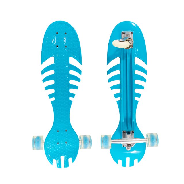 Patineta Para Niños Waveboard Esqueleto Pescado Azul LAVIGA Plástico Altamente Resistente