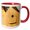 Red/White, variant on 3drose, Balalaika - String, Wooden Folk Musical Instrument, 11oz Two-tone Green Mug