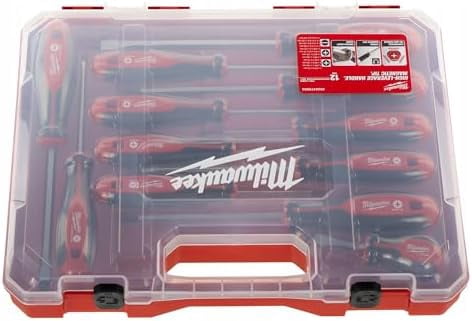 Milwaukee Set of 12 Tri-Lobe Screwdrivers 4932472003,Red : Tools & Home Improvement
