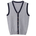 thumbnail image 5 of Toptie Men's V-Neck Slim Fit Casual Suit Vests-Style1 Gray-2XL, 5 of 8
