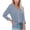 Gray, variant on Women's Long Sleeve Tops Casual Pockets Solid Turn-Down Neck Cardigan Loose T-Shirt Autumn Button Blouse Pink