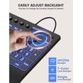 thumbnail image 2 of Large Print Wired Backlit Keyboard with Wrist Rest, Phone Holder, Backlight Memory, Quiet Keys, Ergonomic Keyboard for PC Laptop, 2 of 9