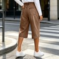 thumbnail image 3 of Raeneomay Women's and Women's Plus Button Front Bermuda Shorts Mid Rise Straight Leg Denim Shorts with Pockets for Summer, 3 of 6