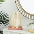 thumbnail image 3 of DecMode Gold Metal Decorative Candle Lantern with Thin Metal Handle, 3 of 10