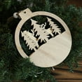 thumbnail image 5 of CuiLiyq 2 PCS Round Christmas Decorations, Wooden Creative Small Hanging Ornaments, Christmas Tree Decoration Supplies, 5 of 5