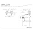thumbnail image 2 of Kingston Brass KB625FL 4 in. Centerset Bathroom Faucet, Oil Rubbed Bronze, 2 of 2