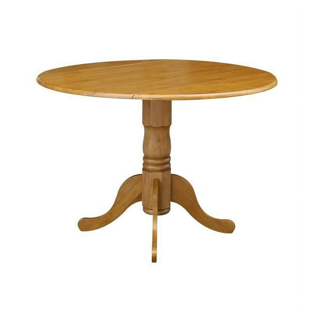 International Concepts - Table à Manger Ronde 42 Pouces à Deux Abattants, Fini Chêne