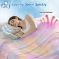 thumbnail image 3 of Rainbow Color Cooling Blanket, Lightweight Breathable Summer Throw Blanket with Double Sided Cold Effect, Fantasy Colorful Ombre Swirl Picnic Beach Blankets Bed Sheet for Hot Sleepers 40"x60", 3 of 8