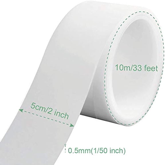 White Caulk Strip, 2 Inch x 33 Feet Self Adhesive Caulk Tape Caulking Sealing Tape for Kitchen Countertop Sink Bathtub Bathroom Shower Toilet and Floor Wall Edge Protector
