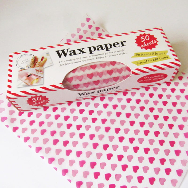 Pretty Comy 50Pcs Wax Paper Food Grade Grease Paper Food Wrappers Paper
