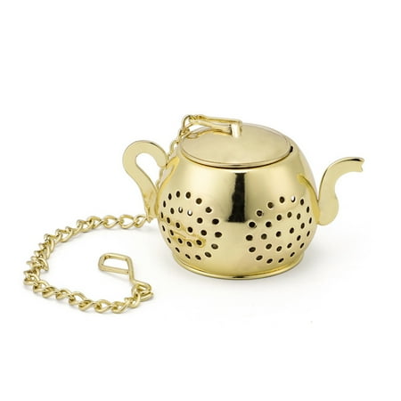 

EOTIA Stainless Loose Tea Strainer Chain Hook Teapot Shape Colorful Infuser Teahouse Soup Making Filter Accessories