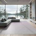 thumbnail image 2 of ODIKA Fluffy Minimalist Horizontal Band Transition Blush Furry Purple for Living Room, Under Sectional, Family , Non-Slip Flatwoven, 2 of 7