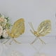 thumbnail image 3 of Gold Decor 2-Piece Set Gold Butterfly Figurine,Brass Small Animal Decor Sculpture Butterfly Statue,Solid Metal Insect Ornament Mini Gold Butterfly Fig, 3 of 5