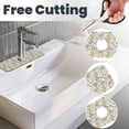 thumbnail image 3 of Logiee Wildflower Honeybee Print Kitchen Sink Splash Guard Faucet Mat for Splash Guard Behind Faucet Drip Catcher for Kitchen,Bathroom,Sink Mat,Dish Drying Mat,Bathroom-15" X 5.5", 3 of 7