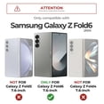 thumbnail image 2 of Funda Dexnor para Samsung Galaxy Z Fold 6 con soporte anular, color negro, 2 of 7